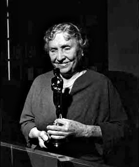 Helen Keller with her Nobel Prize trophy